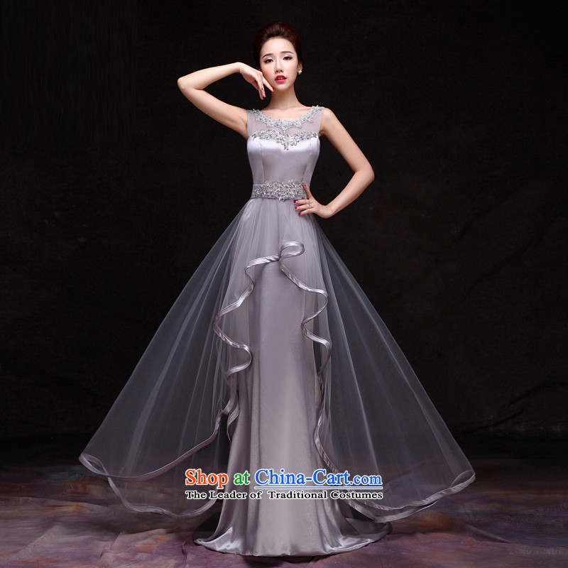Time Syrian word diamond shoulder tail wedding dresses long bows Service Bridal temperament new 2015 Autumn Red Dress Show Girls Sau San Light Gray XXL, time Syrian shopping on the Internet has been pressed.