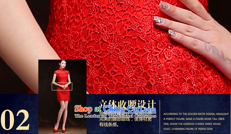 Wedding dresses new 2015 autumn and winter bride services bride banquet dresses bows video thin lace dress bridal lace wedding dress bridesmaid dress ball dress RED M picture, prices, brand platters! The elections are supplied in the national character of distribution, so action, buy now enjoy more preferential! As soon as possible.