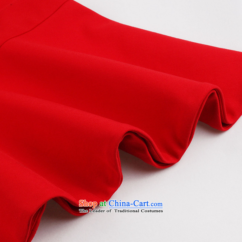 Yi Ge lire aristocratic temperament autumn and winter thick satin red bride services back door onto bows banquet dress 61216 S Yi cabinet red liras (YIGELILA) , , , shopping on the Internet
