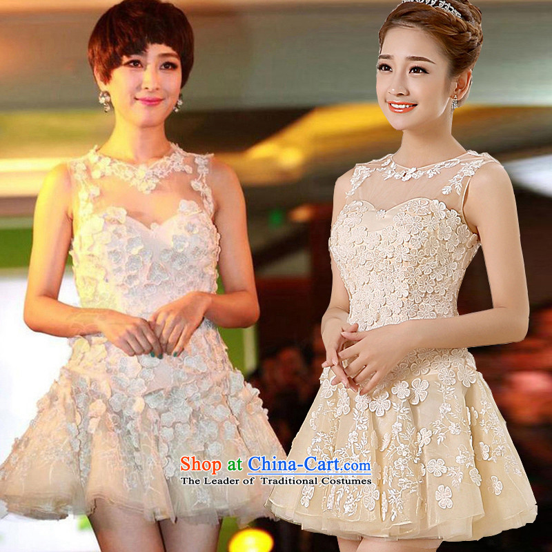 Bridesmaid Dress Short of summer evening dresses female skirt wedding dresses marriage bridesmaid sister replacing gathering in the skirt the betrothal of birthdays annual meeting of persons chairing the autumn and winter jackets champagne color M, Stéphane Yu to , , , shopping on the Internet