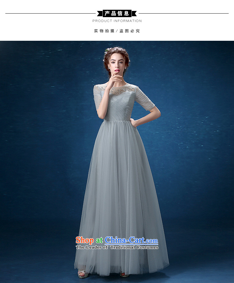 Banquet dinner dress 2015 new summer word gray shoulder length) Ms. Sau San moderator dress long skirt thin S pictures graphics, prices, brand platters! The elections are supplied in the national character of distribution, so action, buy now enjoy more preferential! As soon as possible.