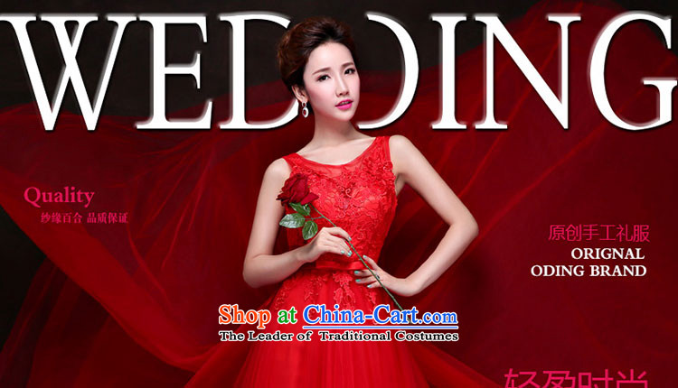 Wedding dress 2015 new bride autumn and winter clothing banquet service bows long lace dress Sau San video will bride dresses thin bridesmaid at annual meetings of the chairpersons to red. Lace XL Photo, prices, brand platters! The elections are supplied in the national character of distribution, so action, buy now enjoy more preferential! As soon as possible.