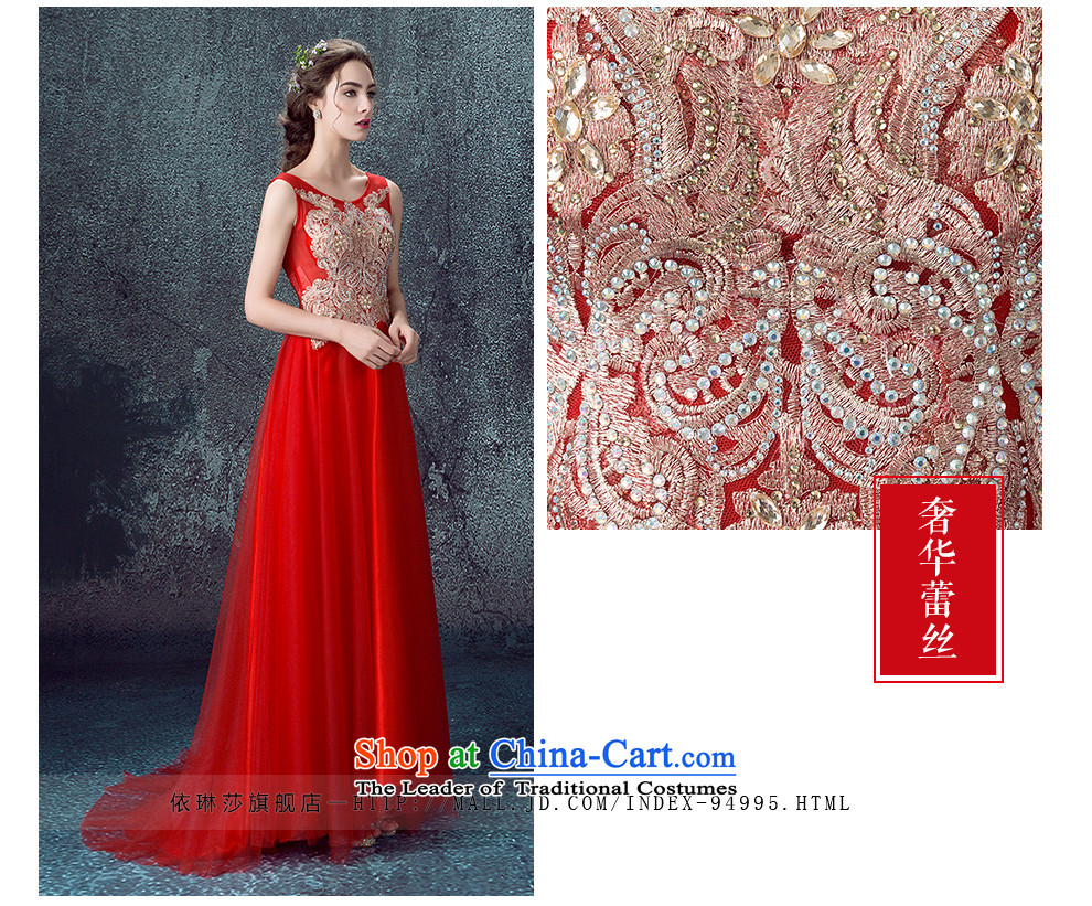 According to Lin Sa 2015 autumn and winter new wedding dresses long marriages evening dress tail stylish Korean Red M pictures transmitted services, prices, brand platters! The elections are supplied in the national character of distribution, so action, buy now enjoy more preferential! As soon as possible.