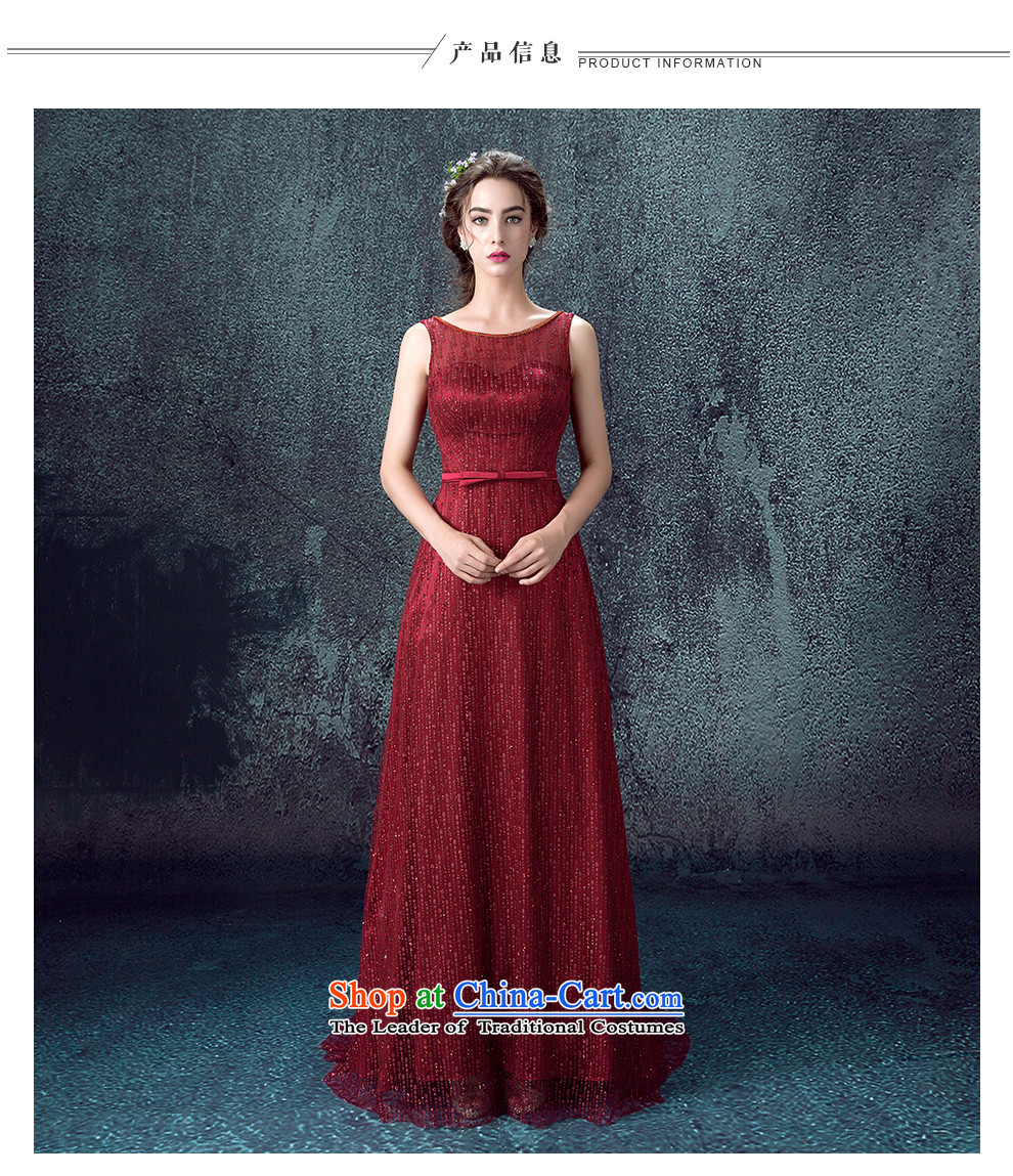 According to Lin Sha 2015 new long wine red Korean version thin bows services shoulders upscale marriages small trailing autumn evening dress dark red tailored consulting customer service picture, prices, brand platters! The elections are supplied in the national character of distribution, so action, buy now enjoy more preferential! As soon as possible.