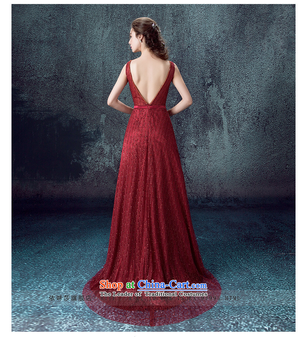 According to Lin Sha 2015 new long wine red Korean version thin bows services shoulders upscale marriages small trailing autumn evening dress dark red tailored consulting customer service picture, prices, brand platters! The elections are supplied in the national character of distribution, so action, buy now enjoy more preferential! As soon as possible.