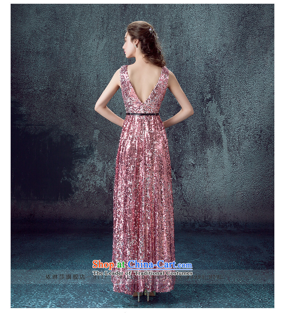 According to Lin Sa 2015 Pink dresses V-Neck long gown bridesmaid evening dress uniform banquet style dresses bows pink tailored consulting customer service picture, prices, brand platters! The elections are supplied in the national character of distribution, so action, buy now enjoy more preferential! As soon as possible.