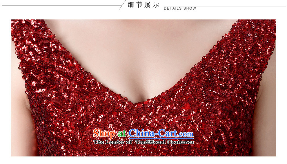According to Lin Sa 2015, marriages wedding dresses crowsfoot bows services evening dresses moderator banquet on chip dual-shoulder length of female deep red M picture, prices, brand platters! The elections are supplied in the national character of distribution, so action, buy now enjoy more preferential! As soon as possible.