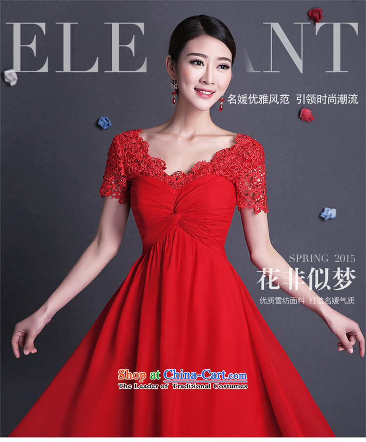Name of the bows services 2015 new hannizi Stylish spring and summer straps bride wedding dress banquet evening dresses red pearl of the nails long V-Neck L picture, prices, brand platters! The elections are supplied in the national character of distribution, so action, buy now enjoy more preferential! As soon as possible.