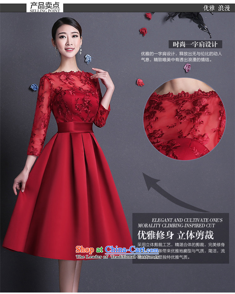 Name of the new 2015 hannizi spring and summer Korean word stylish shoulder 7 cuff bride wedding dress bows serving wine red L picture, prices, brand platters! The elections are supplied in the national character of distribution, so action, buy now enjoy more preferential! As soon as possible.