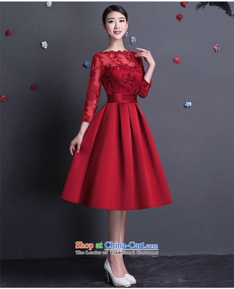 Name of the new 2015 hannizi spring and summer Korean word stylish shoulder 7 cuff bride wedding dress bows serving wine red L picture, prices, brand platters! The elections are supplied in the national character of distribution, so action, buy now enjoy more preferential! As soon as possible.