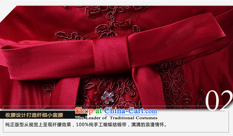 The TOCO bows services in the summer of 2015, long new marriages upscale shoulders video thin wine red banquet evening dresses wine red S picture, prices, brand platters! The elections are supplied in the national character of distribution, so action, buy now enjoy more preferential! As soon as possible.