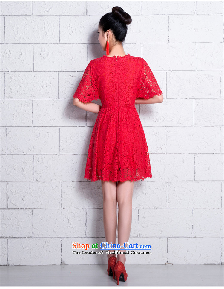 Name of large 2015 hannizi Sau San trendy new stylish bride wedding dress banquet evening dresses spring and summer RED M picture, prices, brand platters! The elections are supplied in the national character of distribution, so action, buy now enjoy more preferential! As soon as possible.