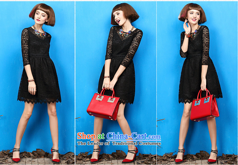 Sexy And Dangerous color lace dresses 2015 autumn and winter new products temperament black dress bridesmaid services high in forming the waist Sau San cuff skirt female black L picture, prices, brand platters! The elections are supplied in the national character of distribution, so action, buy now enjoy more preferential! As soon as possible.