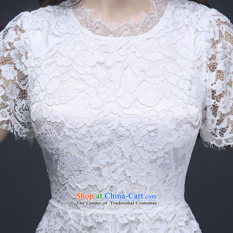 The new 2015 hannizi spring and summer Korean fashion straps, lace brides short dress bows bridesmaid Services Services White M Won, Gigi Lai (hannizi) , , , shopping on the Internet