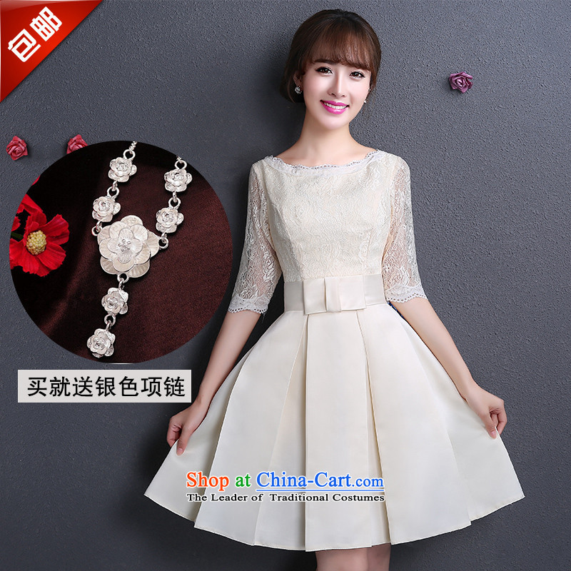 Name of large 2015 hannizi stylish Sau San new spring and summer in sweet long bride dress bows services champagne color A L, Korea, Gigi Lai (hannizi) , , , shopping on the Internet