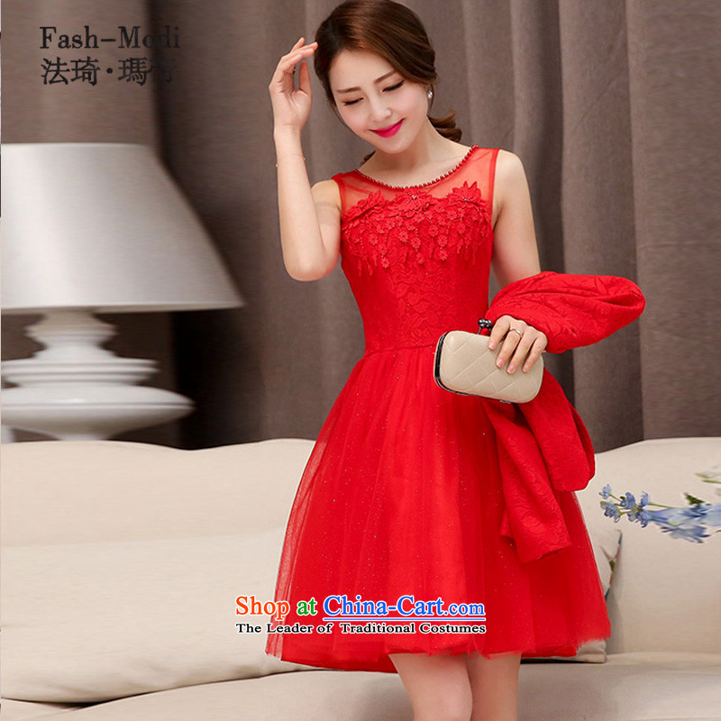Law Chi Princess Bride in the autumn of 2015, the back door banquet bows two kit evening dresses marriage color red. L100 - 115 catties of Jin Qi, Manasseh (fash-modi) , , , shopping on the Internet