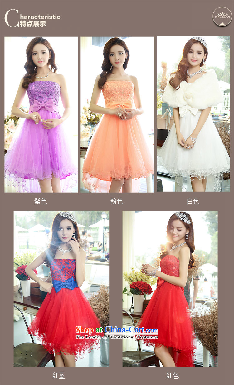 The United States is still clothing 2015 new stylish Sau San lace bridesmaid dinner serving pure color bon bon skirt large tie band anointed chest Female dress purple M picture, prices, brand platters! The elections are supplied in the national character of distribution, so action, buy now enjoy more preferential! As soon as possible.