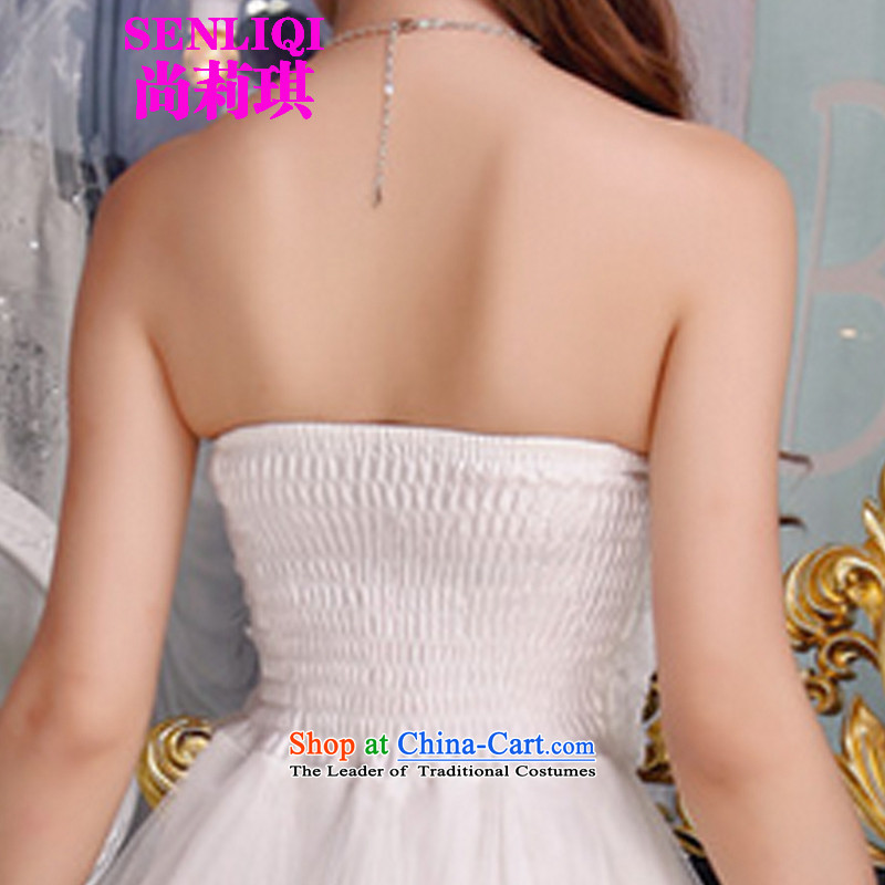 Yet Liqi autumn 2015 new bare shoulders and stylish lace dresses temperament Sau San booking pearl dresses small dress bridesmaid services 958 White M, yet liqi shopping on the Internet has been pressed.