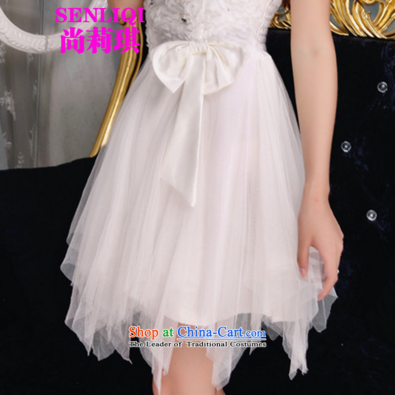 Yet Liqi autumn 2015 new bare shoulders and stylish lace dresses temperament Sau San booking pearl dresses small dress bridesmaid services 958 White M, yet liqi shopping on the Internet has been pressed.