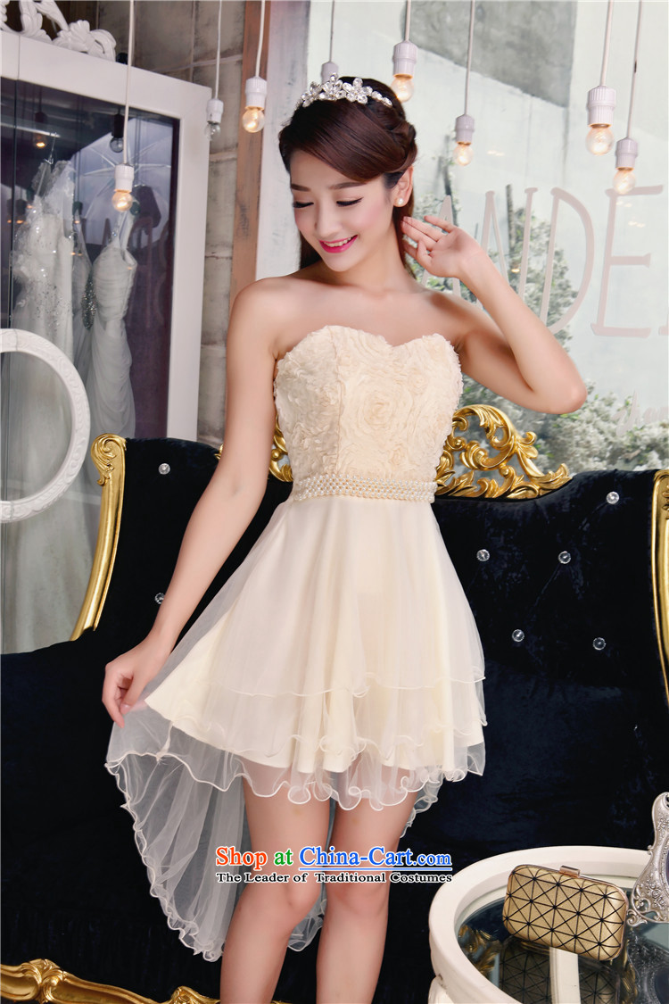 Yet Liqi 2015 Autumn fish people new bare shoulders and stylish lace dresses temperament Sau San booking pearl dresses small dress bridesmaid services 003 white S picture, prices, brand platters! The elections are supplied in the national character of distribution, so action, buy now enjoy more preferential! As soon as possible.