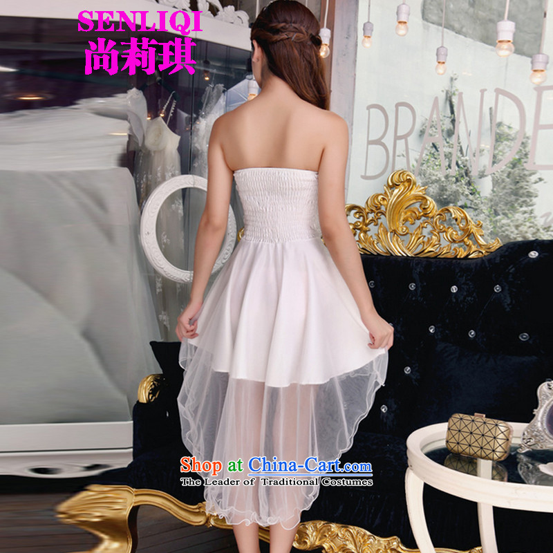 Yet Liqi 2015 Autumn fish people new bare shoulders and stylish lace dresses temperament Sau San booking pearl dresses small dress bridesmaid services 003 white , yet liqi shopping on the Internet has been pressed.