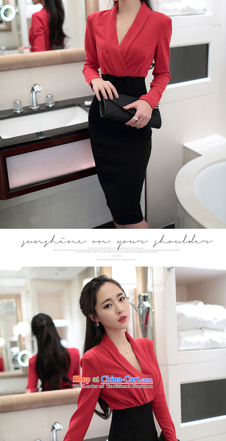 Note 2015 autumn and winter 婳 load new women's aristocratic temperament elegant long skirt wear long-sleeved gown skirt package and sexy beauty dresses long skirt picture color L photo, prices, brand platters! The elections are supplied in the national character of distribution, so action, buy now enjoy more preferential! As soon as possible.