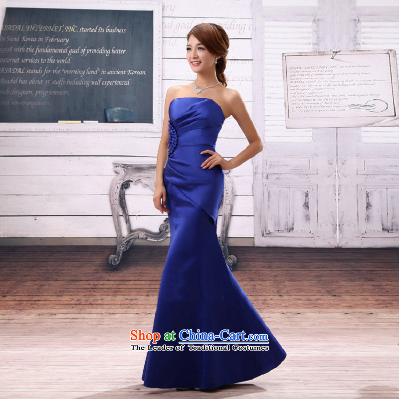Naoji marriages bows services a crowsfoot wedding dress evening dresses bridesmaid wedding dresses 8261 long blue XXL, naoji a , , , shopping on the Internet