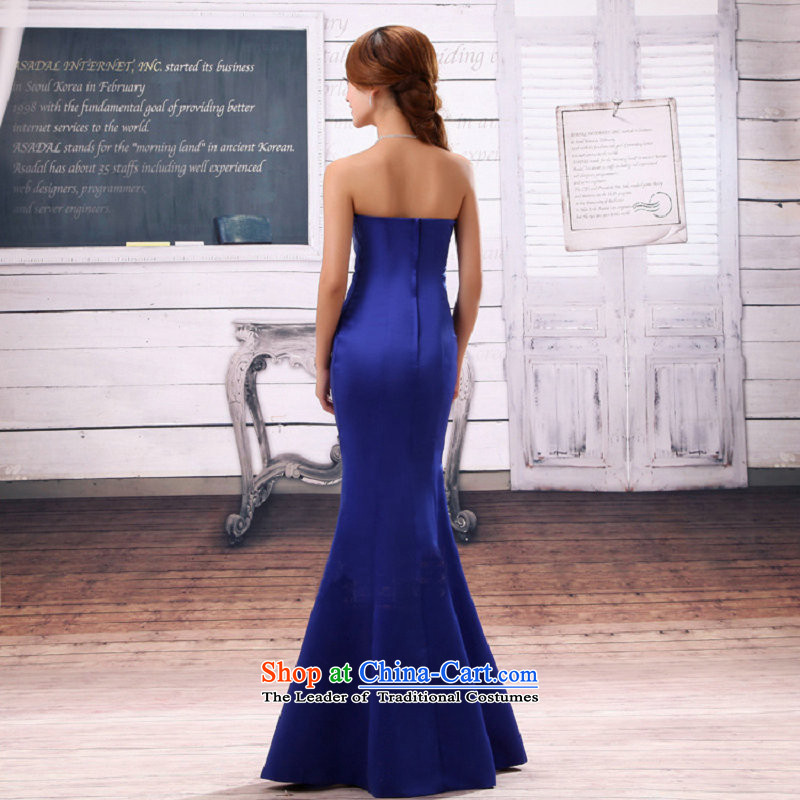 Naoji marriages bows services a crowsfoot wedding dress evening dresses bridesmaid wedding dresses 8261 long blue XXL, naoji a , , , shopping on the Internet