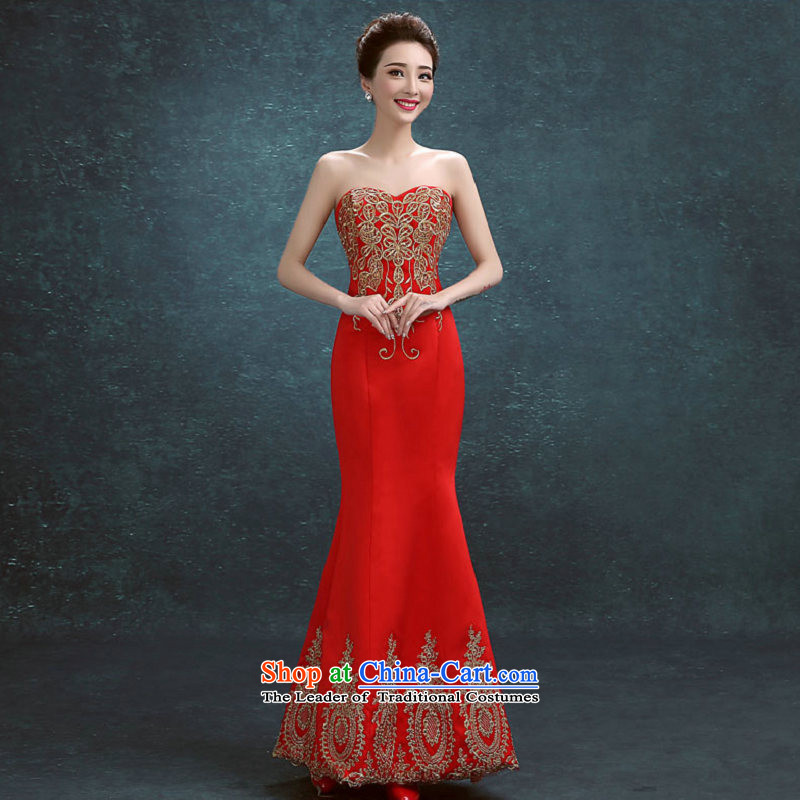 Yet, a wedding dresses bridesmaid services serving evening dresses and bows chest graphics slender stylish 8262 Sau San naoji XL, a red , , , shopping on the Internet