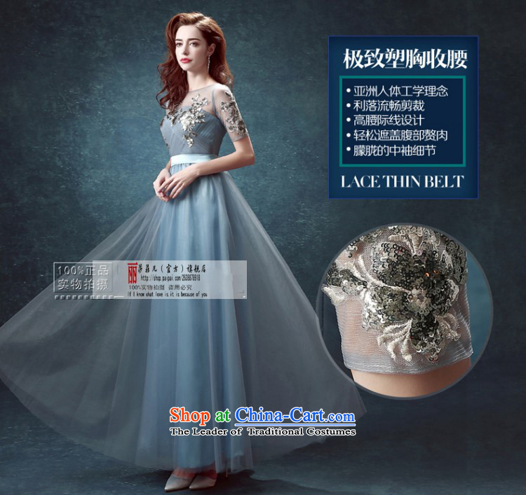 Blue Back Long) Marriages bows Annual Dinner service performance wedding dresses 2015 new 24.17 XL Photo, prices, brand platters! The elections are supplied in the national character of distribution, so action, buy now enjoy more preferential! As soon as possible.