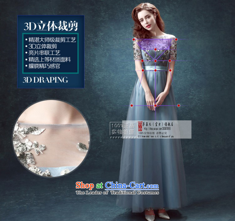 Blue Back Long) Marriages bows Annual Dinner service performance wedding dresses 2015 new 24.17 XL Photo, prices, brand platters! The elections are supplied in the national character of distribution, so action, buy now enjoy more preferential! As soon as possible.