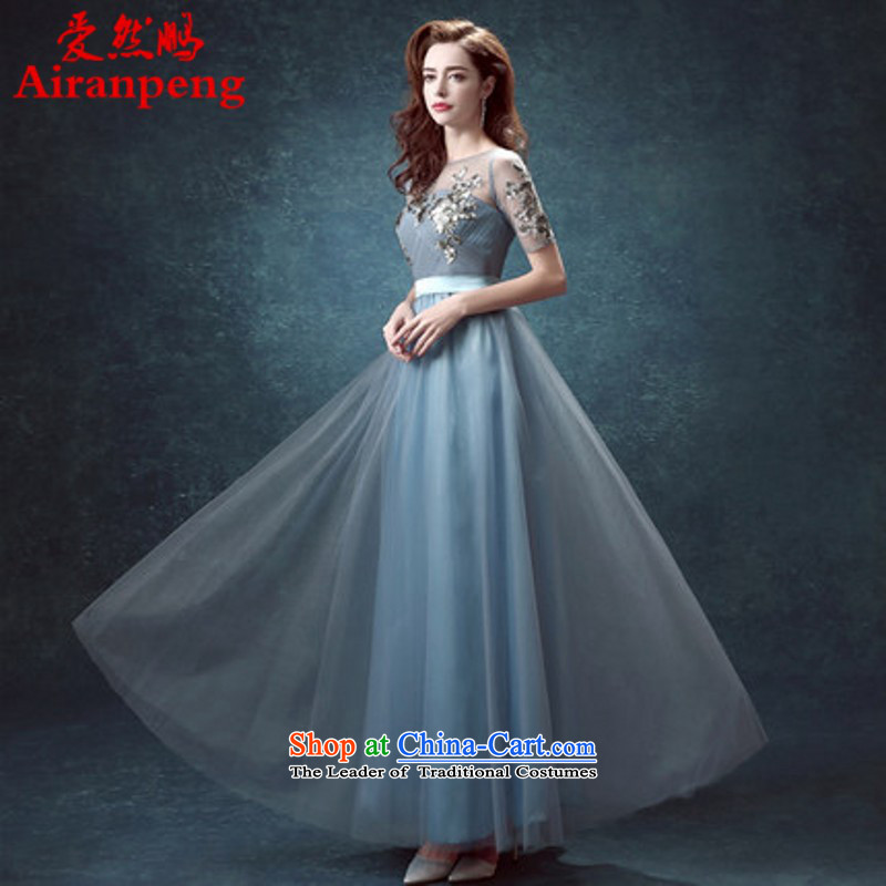 Blue Back Long) Marriages bows Annual Dinner service performance wedding dresses 2015 new 24.17 XL, love so Peng (AIRANPENG) , , , shopping on the Internet