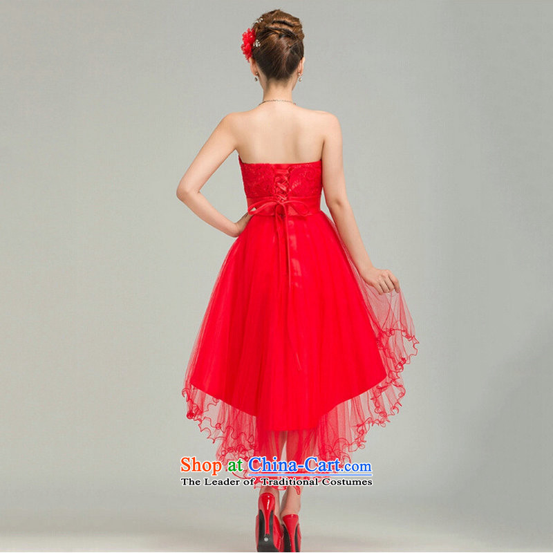 Optimize video bridesmaid Service, 2015 New anointed chest bridesmaid mission dress sister skirt bridesmaid dress suit Female ya6915 small red M, Optimize Hong shopping on the Internet has been pressed.