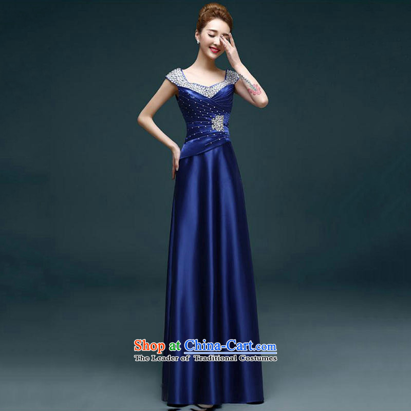 Naoji a marriages bows bridesmaid evening dress banquet moderator dress female marriages long bows services 8266 XL, yet is a blue , , , shopping on the Internet