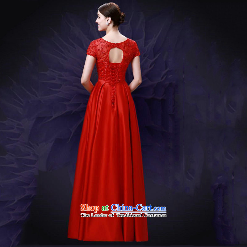 Naoji a marriages bows services qipao new long crowsfoot retro Red Dress Sau San banquet 8268 Red XXL, naoji a , , , shopping on the Internet