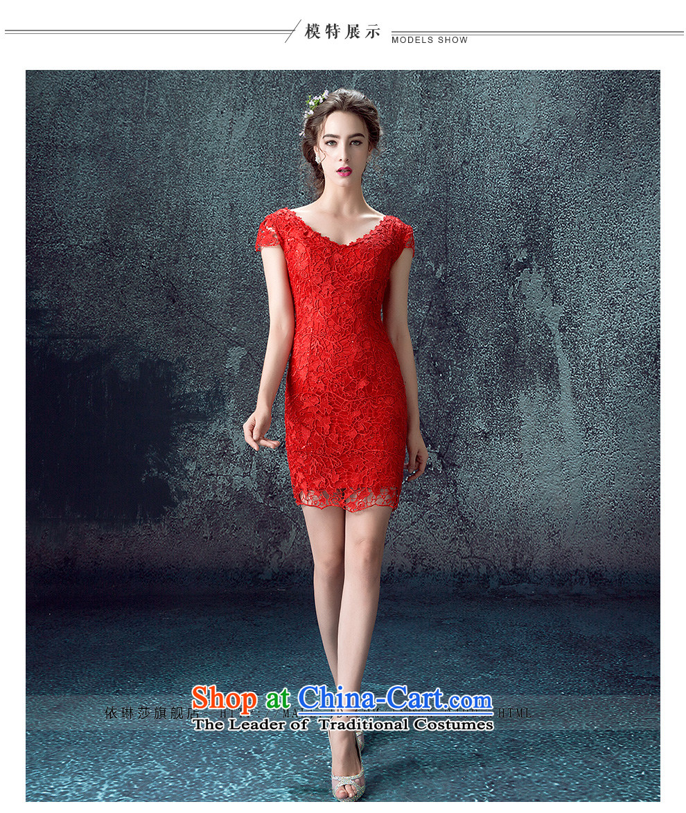 According to Lin Sha bride wedding dress bows Services Mr Ronald New 2015 Skirt Red Stylish retro qipao lace Sau San evening dress RED M picture, prices, brand platters! The elections are supplied in the national character of distribution, so action, buy now enjoy more preferential! As soon as possible.