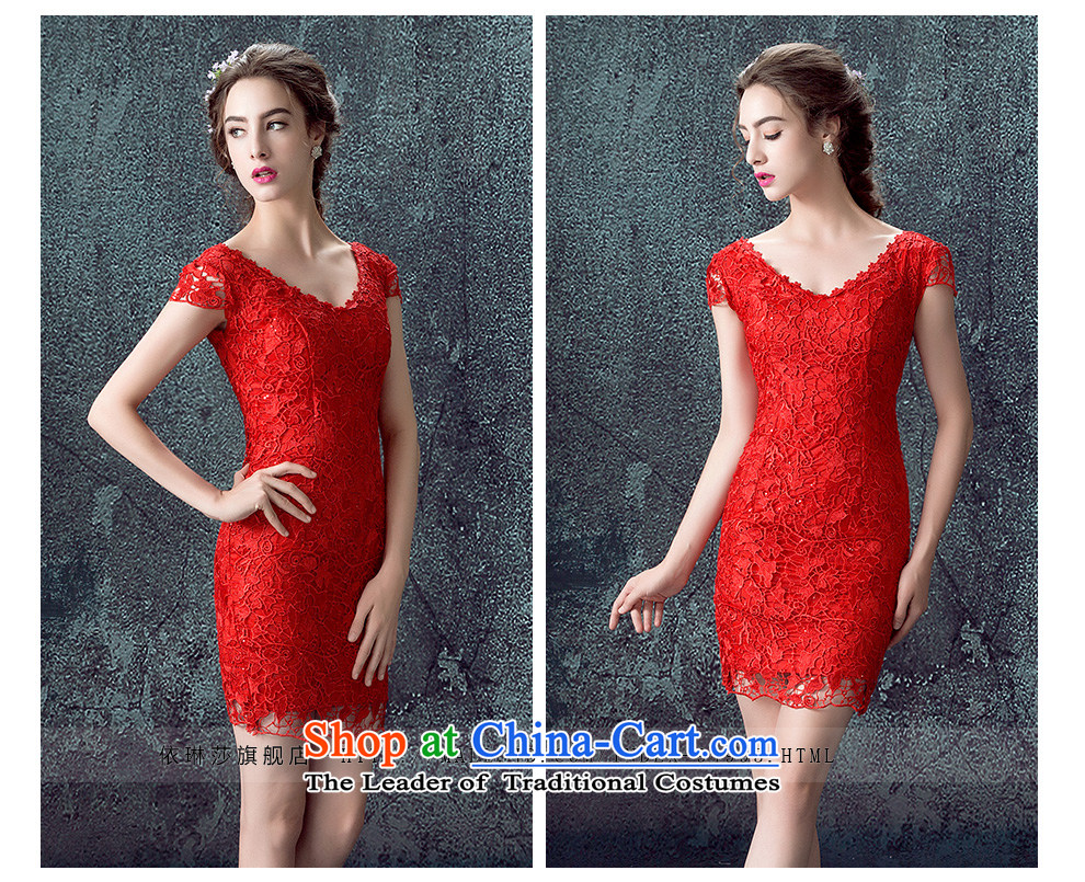 According to Lin Sha bride wedding dress bows Services Mr Ronald New 2015 Skirt Red Stylish retro qipao lace Sau San evening dress RED M picture, prices, brand platters! The elections are supplied in the national character of distribution, so action, buy now enjoy more preferential! As soon as possible.