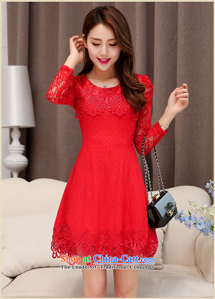 Load-tong 2015 Autumn replacing lace hook on-chip flower dresses evening dress/wedding flower non-manual flower RED M picture, prices, brand platters! The elections are supplied in the national character of distribution, so action, buy now enjoy more preferential! As soon as possible.