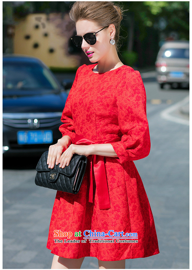 Where Sophie Women 2015 autumn and winter new lady red dress bows to the European site lanterns cuff large dresses RED M picture, prices, brand platters! The elections are supplied in the national character of distribution, so action, buy now enjoy more preferential! As soon as possible.