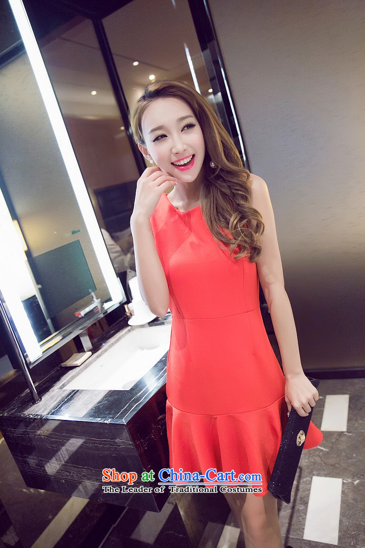 Note 2015 autumn and winter 婳 new western sexy billowy flounces, forming the vest dresses nightclubs and sexy women's dresses evening dresses skirt RED M picture, prices, brand platters! The elections are supplied in the national character of distribution, so action, buy now enjoy more preferential! As soon as possible.