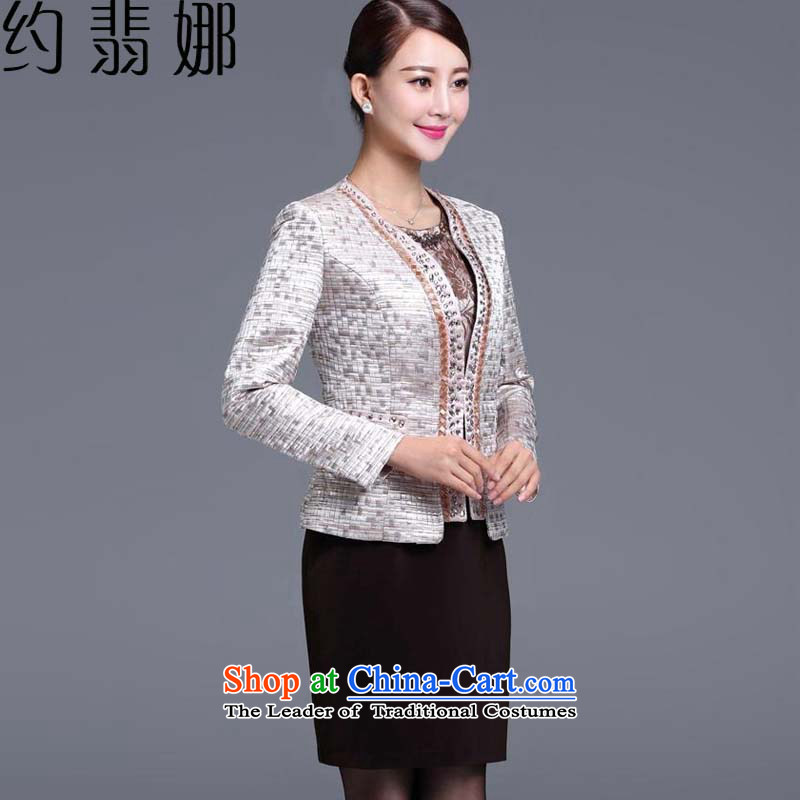 The  2015 autumn Jadeite Jade about replacing the new Elderly Women's large wedding dresses mother replacing dresses two L2033 Kit 3 color lattice XXXL, about the Cerretani Firenze shopping on the Internet has been pressed.
