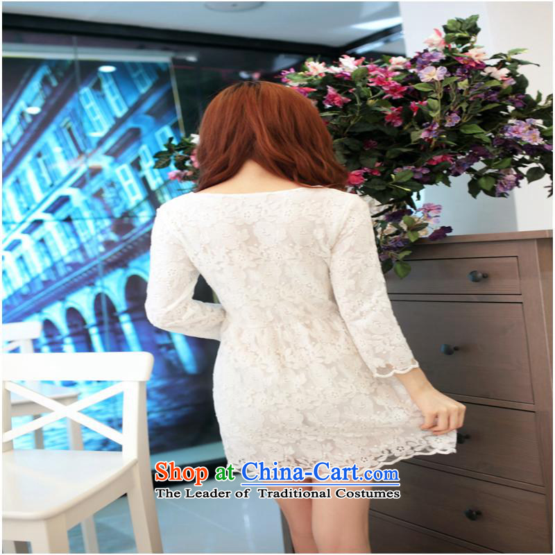 Ms Elsie Leung at the autumn 2015 new boxed lace skirt women engraving lace in Sau San cuff dress dresses White M poem Randy sellai@diys) , , , shopping on the Internet