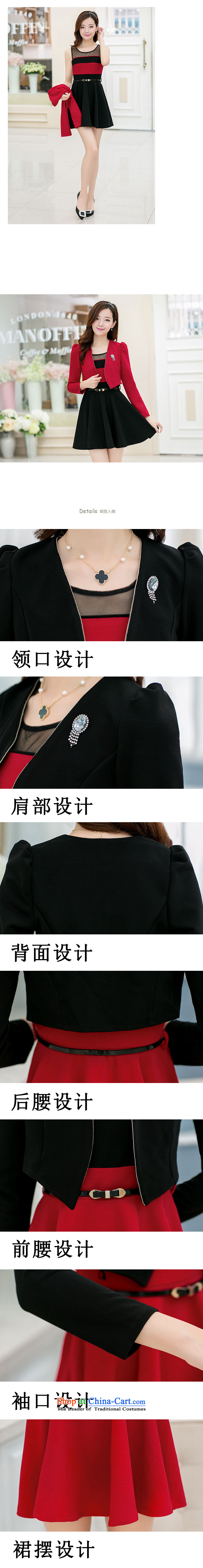 At 2015 Autumn poem with two-piece dresses sweet long-sleeved gown shawl kit small addition Chest Flower belt red jacket with a black skirt L picture, prices, brand platters! The elections are supplied in the national character of distribution, so action, buy now enjoy more preferential! As soon as possible.
