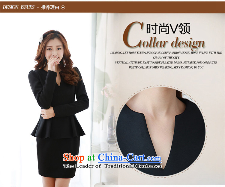 At 2015 Autumn poem new long-sleeved blouses and Sau San billowy flounces, forming the package and dresses dress skirt Black XL Photo, prices, brand platters! The elections are supplied in the national character of distribution, so action, buy now enjoy more preferential! As soon as possible.