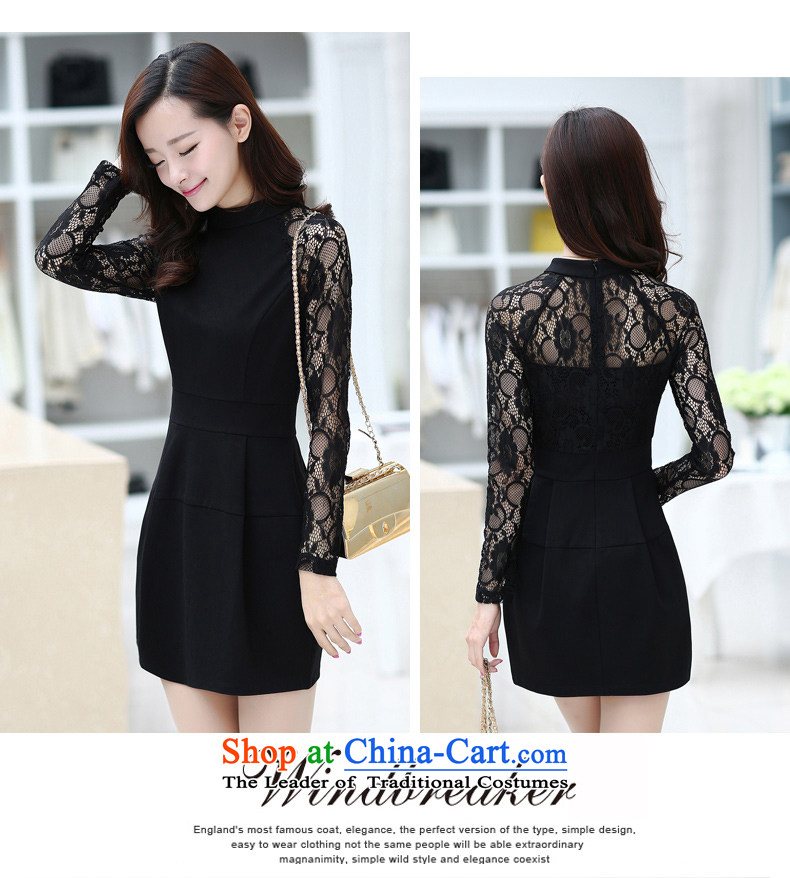 At 2015 Autumn poem new lace long-sleeved botanists dress skirt Foutune of Sau San aristocratic dresses black XXL picture, prices, brand platters! The elections are supplied in the national character of distribution, so action, buy now enjoy more preferential! As soon as possible.