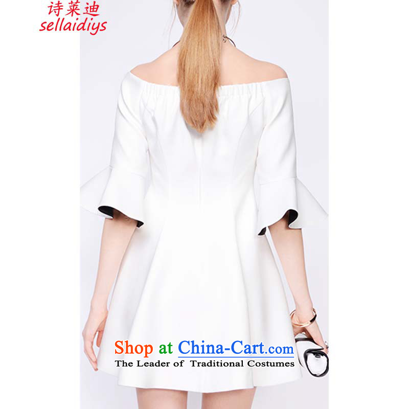 Ms Elsie Leung at the summer 2015 new products for the word European site bare shoulders the skirt the spring of Sau San Foutune of dress skirt White M poem Randy sellai@diys) , , , shopping on the Internet