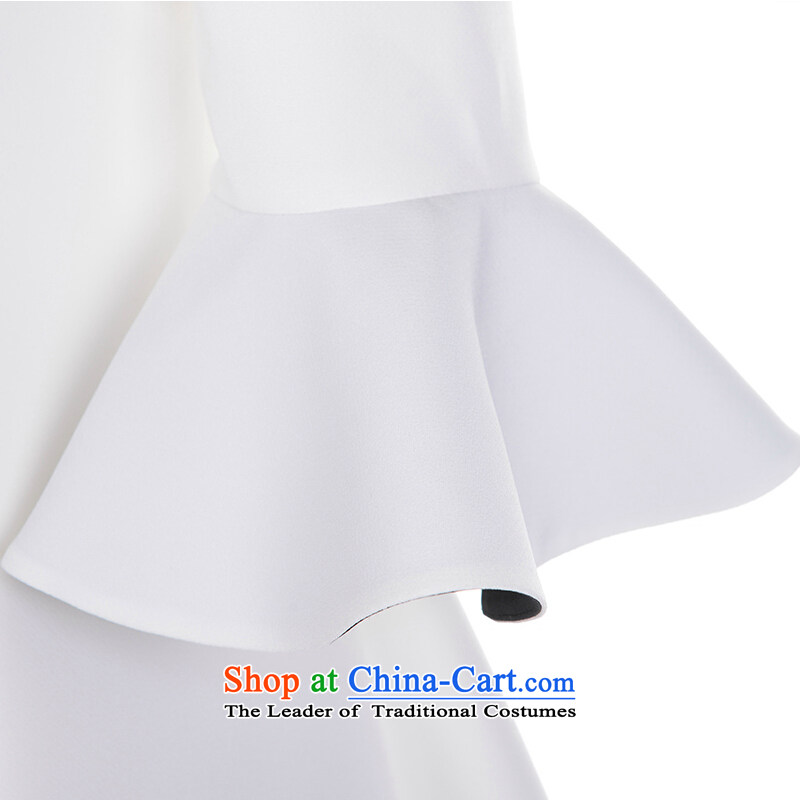 Ms Elsie Leung at the summer 2015 new products for the word European site bare shoulders the skirt the spring of Sau San Foutune of dress skirt White M poem Randy sellai@diys) , , , shopping on the Internet