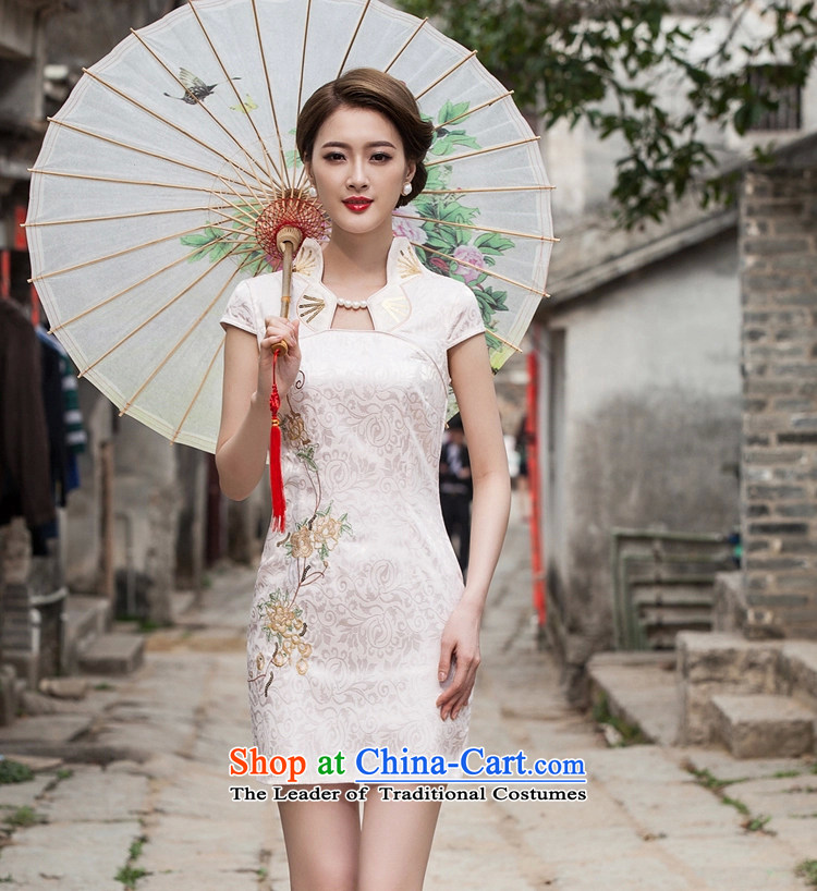 Ms Elsie Leung at the summer 2015 new summer stylish improved cheongsam dress daily video thin qipao gown of Sau San short pink L picture, prices, brand platters! The elections are supplied in the national character of distribution, so action, buy now enjoy more preferential! As soon as possible.