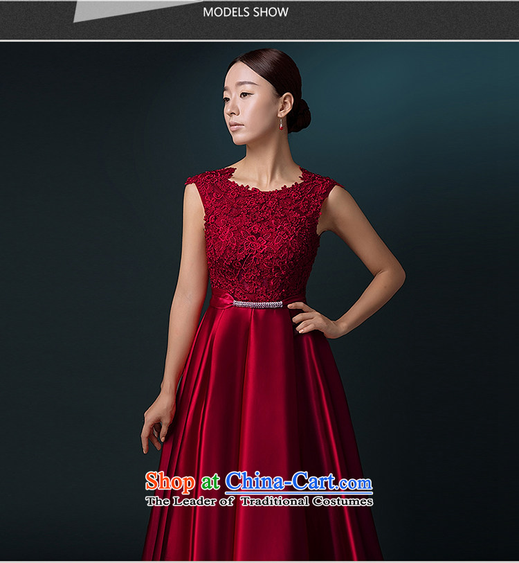 Hillo Lisa (XILUOSHA banquet evening dress) long drink wine red dress wedding dress shoulders bride bows services 2015 new autumn wine red XL Photo, prices, brand platters! The elections are supplied in the national character of distribution, so action, buy now enjoy more preferential! As soon as possible.
