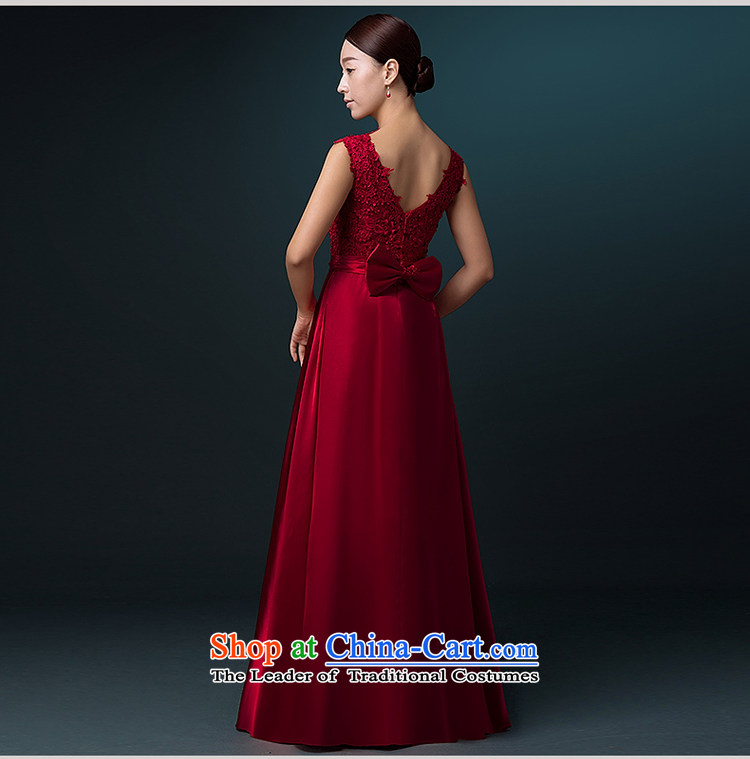 Hillo Lisa (XILUOSHA banquet evening dress) long drink wine red dress wedding dress shoulders bride bows services 2015 new autumn wine red XL Photo, prices, brand platters! The elections are supplied in the national character of distribution, so action, buy now enjoy more preferential! As soon as possible.